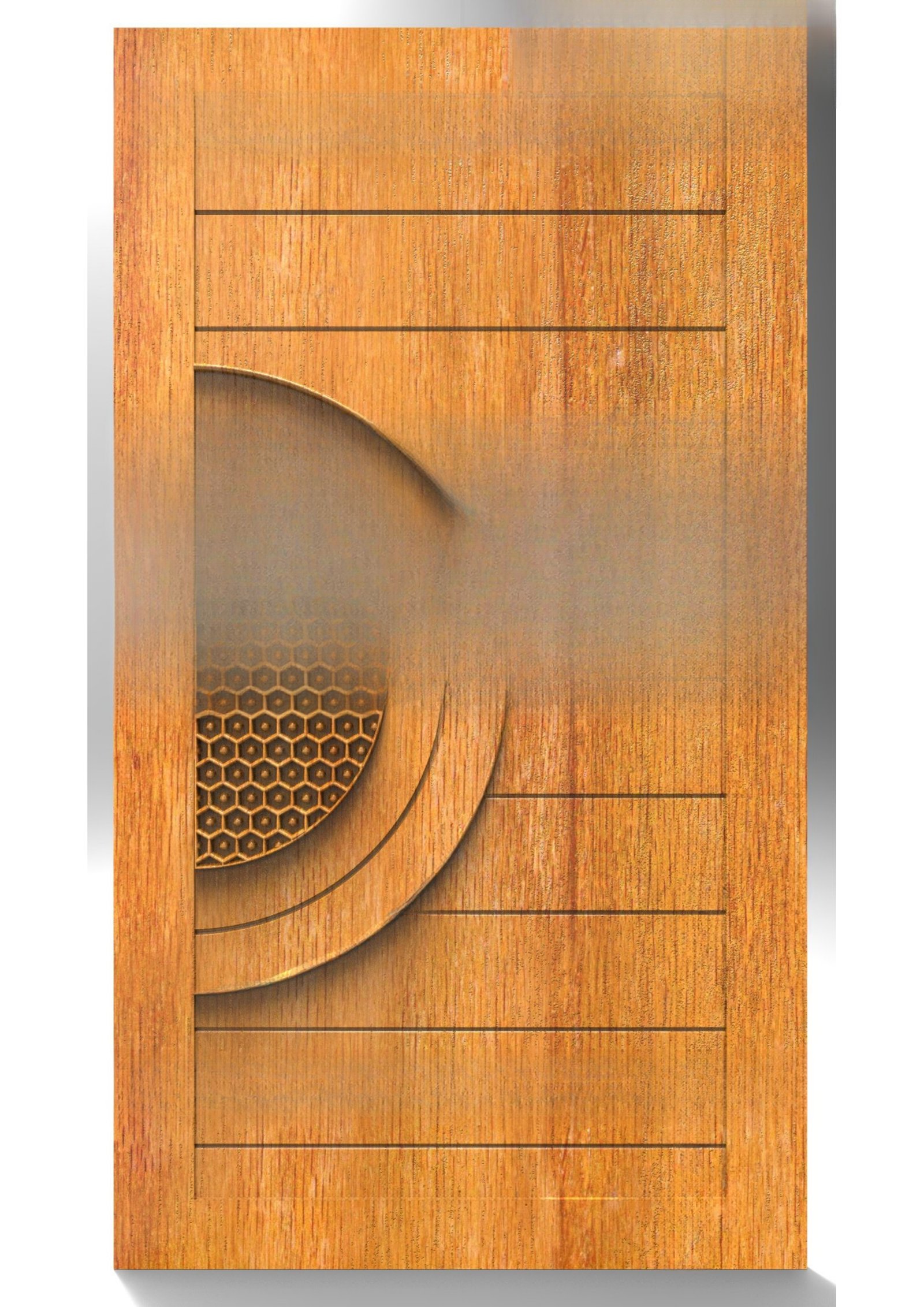 GSK NEW YEAR DOORS - PAGE-09 Modern Geometric Honeycomb 3D CNC Door Design